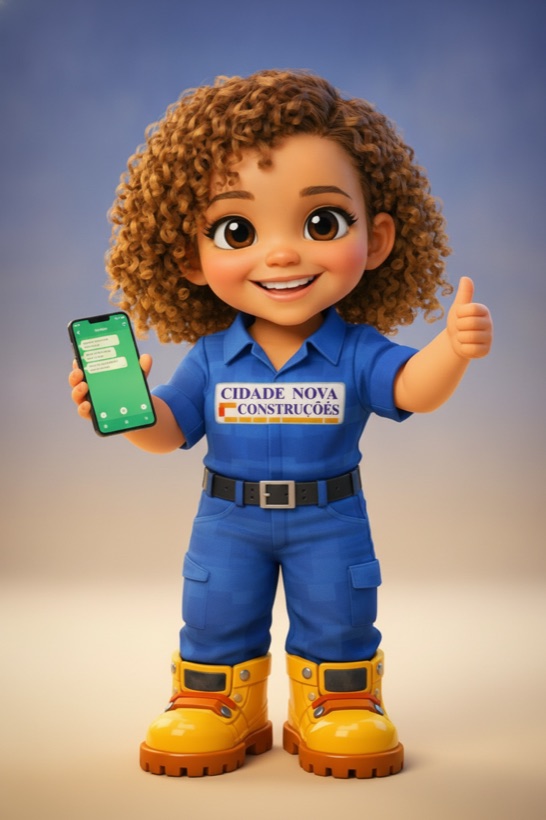 Letícia com o celular no WhatsApp